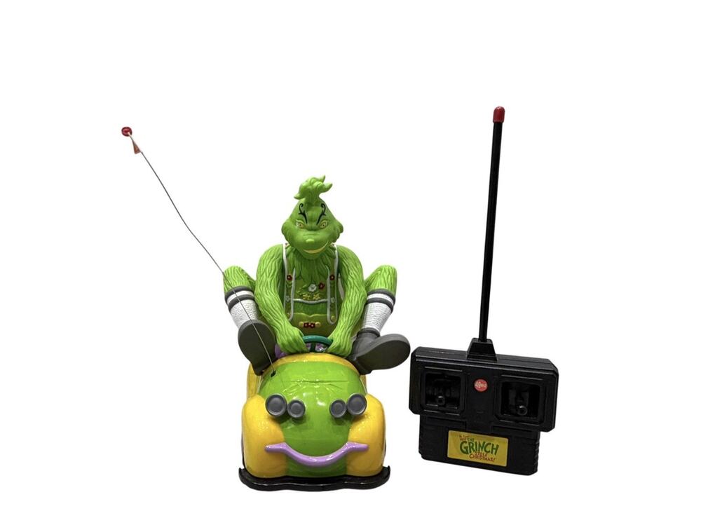The Grinch Who Stole Christmas Radio Shack Remote Control Car Toy Works VTG 2000